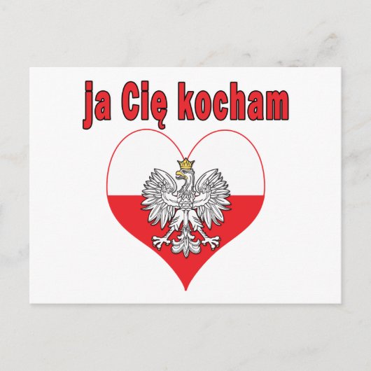 ja Cie kocham Eagle Heart Briefkaart (Voorkant)