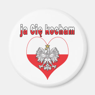 ja Cie kocham Eagle Heart Magneet