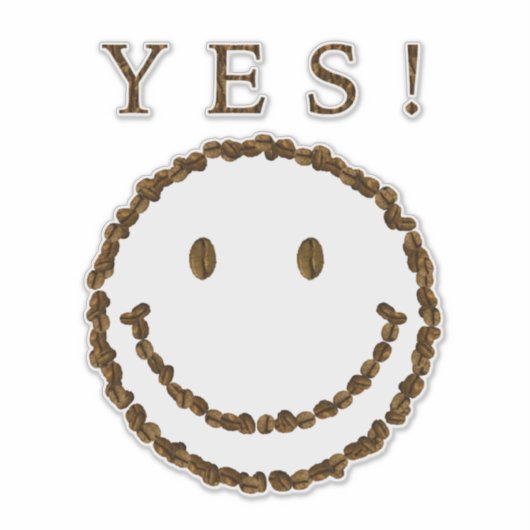 Ja Coffee! Sticker (Voorkant)