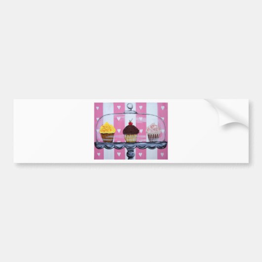 Ja! cupcakes. bumpersticker (Voorkant)