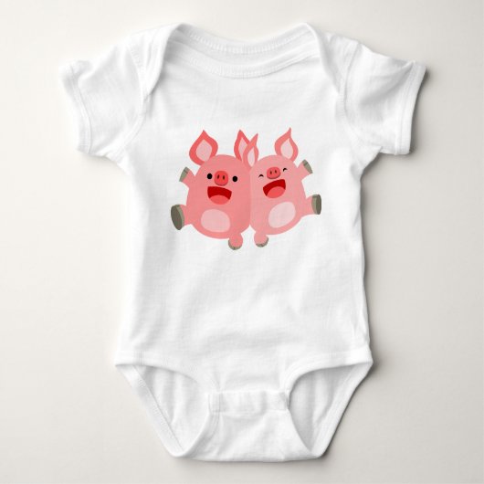 JA! Cute Cartoon Pigs Baby Creeper Romper (Voorkant)