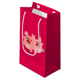 JA! Cute Cartoon Pigs Gift Bag Klein Cadeauzakje