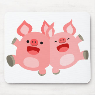 JA! Cute Cartoon Pigs Mousepad Muismat