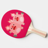 JA! Cute Cartoon Pigs Ping Pong Paddle Tafeltennisbatje (Zijkant)