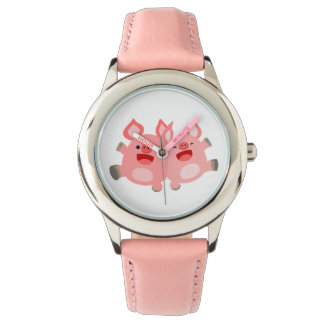 JA! Cute Cartoon Pigs Watch Horloge