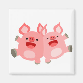 JA!! Cute Cartoon Varkens Magneet