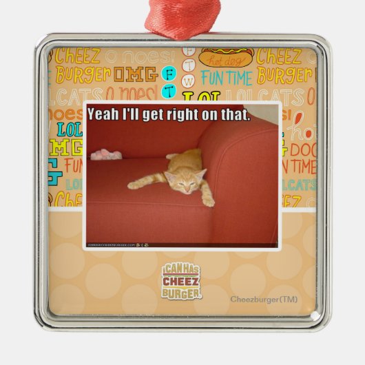 Ja, daar kom ik wel op terug. metalen ornament (Voorkant)