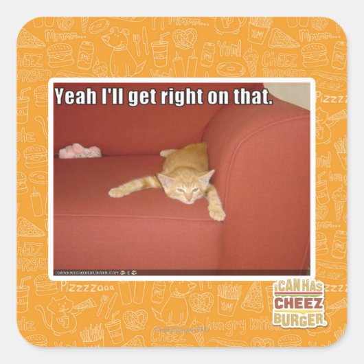 Ja, daar kom ik wel op terug. vierkante sticker (Voorkant)