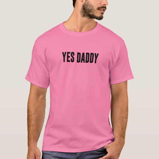 JA DADDY - Vet ontwerp in zwart T-shirt (Voorkant)