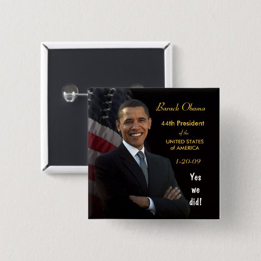 Ja, dat deden we - Inauguration Button (Voorkant /achterkant)