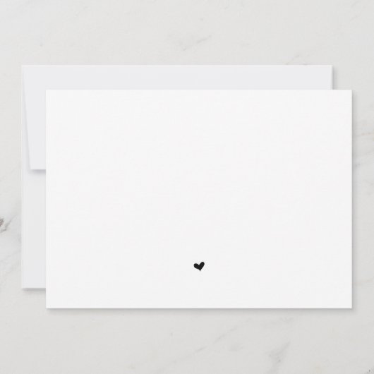 Ja, dat deden we, Wedding Elopement Uitnodiging (Achterkant)