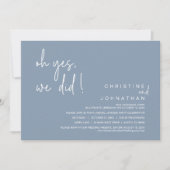 Ja, dat hebben we gedaan, bruidsmeisje, Dusty Blue Kaart (Voorkant)