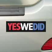 Ja, dat hebben we gedaan. bumpersticker (Op auto)