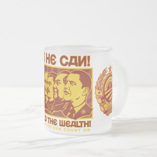 Ja dat kan hij. Comrade Obama Spoof Matglas Koffiemok (Voorkant rechts)