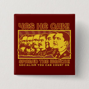 Ja dat kan hij. Comrade Obama Spoof Vierkante Button 5,1 Cm
