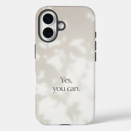 Ja, dat kan je. Beige Motiverend Case-Mate iPhone Case (Achterkant)