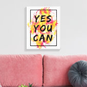 Ja, dat kan, Motivatie, Inspirerend, modern Canvas Afdruk (Insitu (Woonkamer))