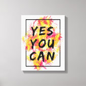Ja, dat kan, Motivatie, Inspirerend, modern Canvas Afdruk (Voorkant)