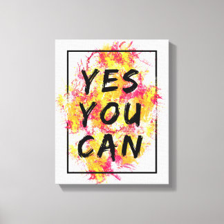 Ja, dat kan, Motivatie, Inspirerend, modern Canvas Afdruk