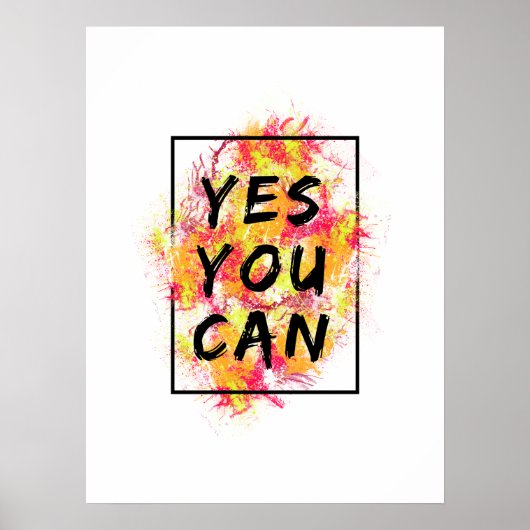 Ja, dat kan, Motivatie, Inspirerend, modern Poster (Voorkant)