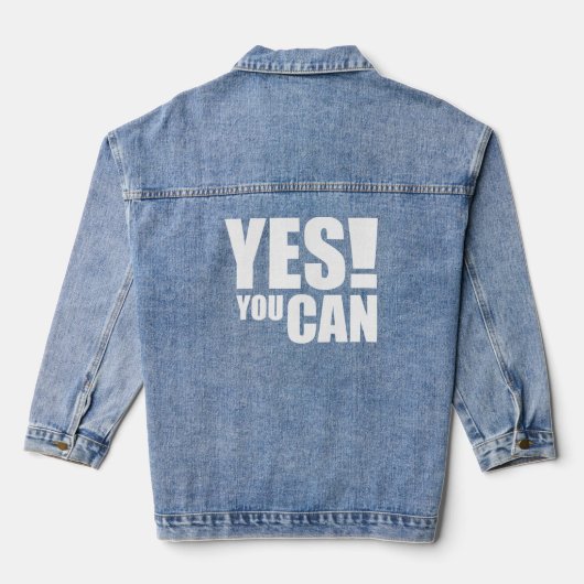 JA DAT KAN – Motivatie positief offerte ontwerp Denim Jacket (Achterkant)