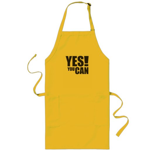 JA DAT KAN – Motivatie positief offerte ontwerp Lang Schort (Voorkant)