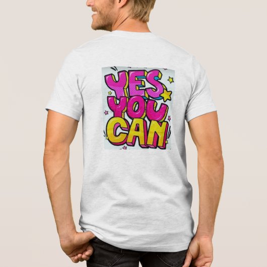 JA, DAT KAN 👕 Tri-Blend SHIRT (Achterkant)