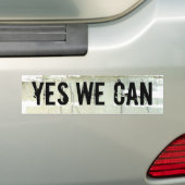 JA, DAT KUNNEN WE. Betonverfachtergrond Bumpersticker (Op auto)