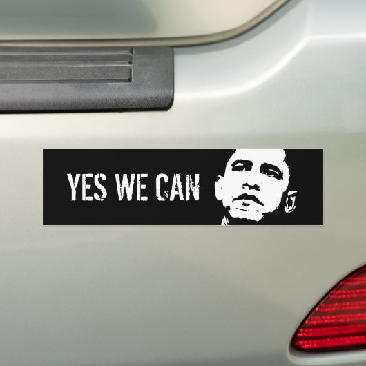 Ja dat kunnen we / Obama 2008, JA WE KUNNEN Bumpersticker (Op auto)