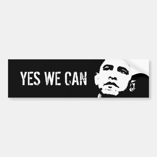 Ja dat kunnen we / Obama 2008, JA WE KUNNEN Bumpersticker (Voorkant)