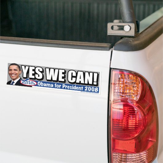 Ja, dat kunnen we. Obama Bumpersticker (Op Truck)