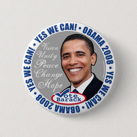 Ja, dat kunnen we. Obama Button (Voorkant)