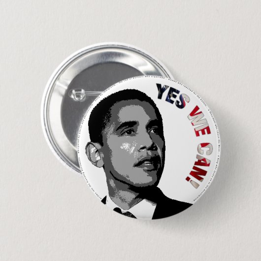 Ja, dat kunnen we. - Obama Politieke Button (Voorkant /achterkant)