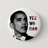Ja, dat kunnen we - Obama politieke Button (Voorkant)