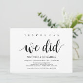 Ja, dat kunnen we, we hebben Trouw Elopement Uitno Kaart (Staand voorkant)