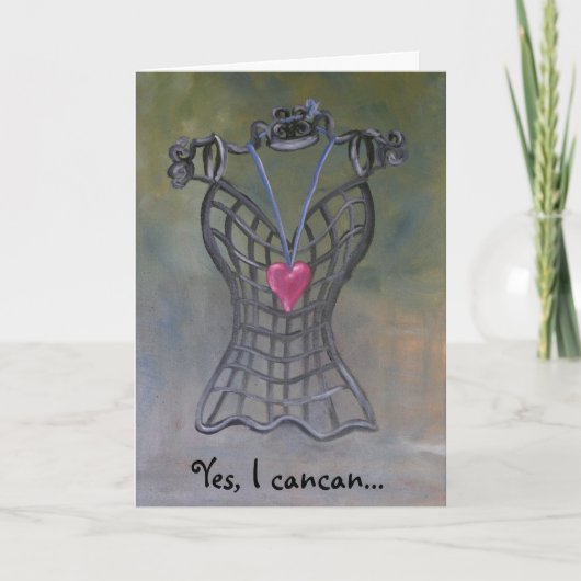"Ja de cancan van I " Feestdagen Kaart (Voorkant)