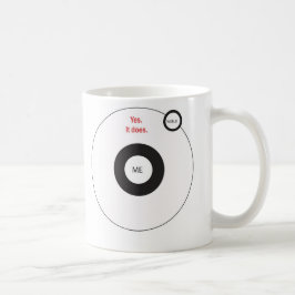 Ja, de wereld draait om mij koffiemok