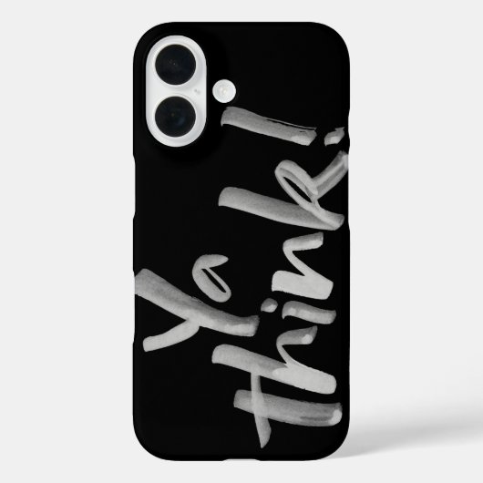 Ja, denk. Saucy Artsy Brush Lettering Calligraphy Case-Mate iPhone Case (Achterkant)