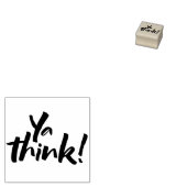Ja, denk. Vetpenseel met letterzetslogan Rubberstempel (Gestempeld)