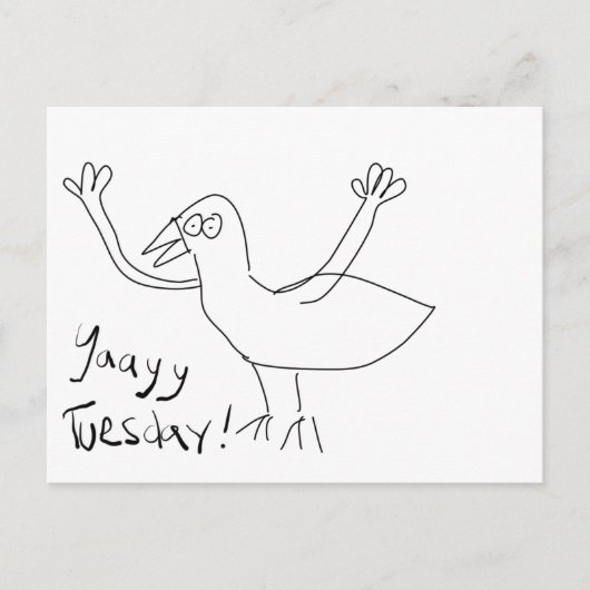 Ja dinsdag! Briefkaart (Voorkant)