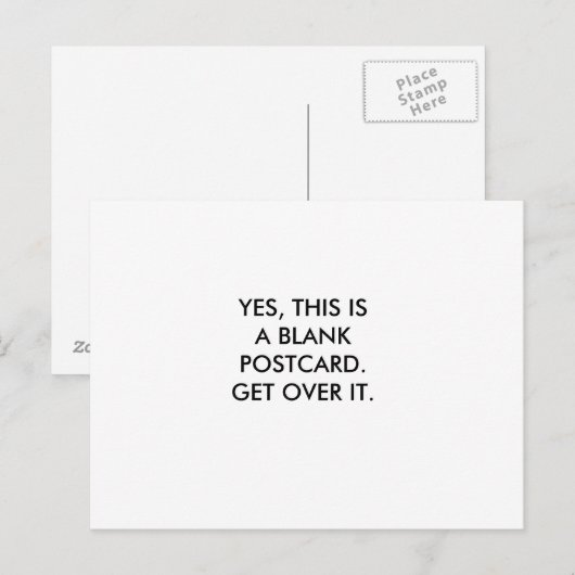 JA, DIT IS EEN BLANK BRIEFKAART. BRIEFKAART (Voorkant / Achterkant)