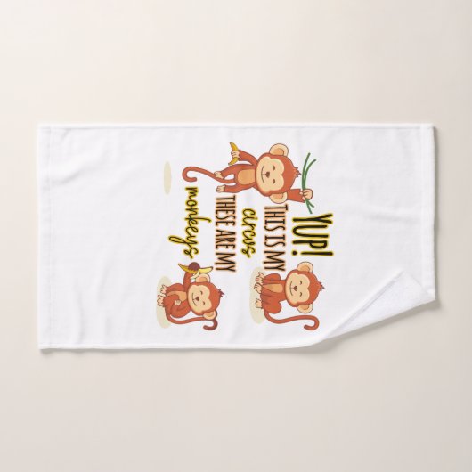 Ja! Dit is mijn Circus. Dit zijn mijn drie apen Bad Handdoek (Handdoek)