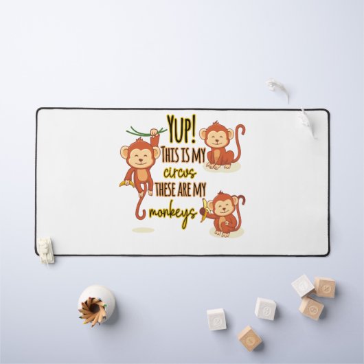 Ja! Dit is mijn Circus. Dit zijn mijn drie apen Bureaumat (Kindertafel)