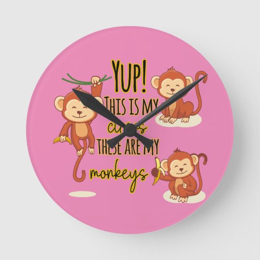 Ja! Dit is mijn Circus. Dit zijn mijn drie apen Ronde Klok (Voorkant)