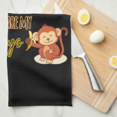 Ja! Dit is mijn Circus. Dit zijn mijn drie apen Theedoek (Quarter Fold)