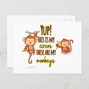 Ja! Dit is mijn Circus. Dit zijn mijn twee apen Briefkaart