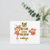 Ja! Dit is mijn Circus. Dit zijn mijn twee apen Briefkaart (Staand voorkant)