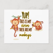 Ja! Dit is mijn Circus. Dit zijn mijn twee apen Briefkaart (Voorkant)