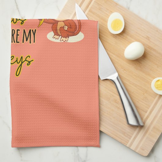 Ja! Dit is mijn Circus. Dit zijn mijn twee apen Theedoek (Quarter Fold)