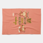 Ja! Dit is mijn Circus. Dit zijn mijn twee apen Theedoek (Horizontaal)